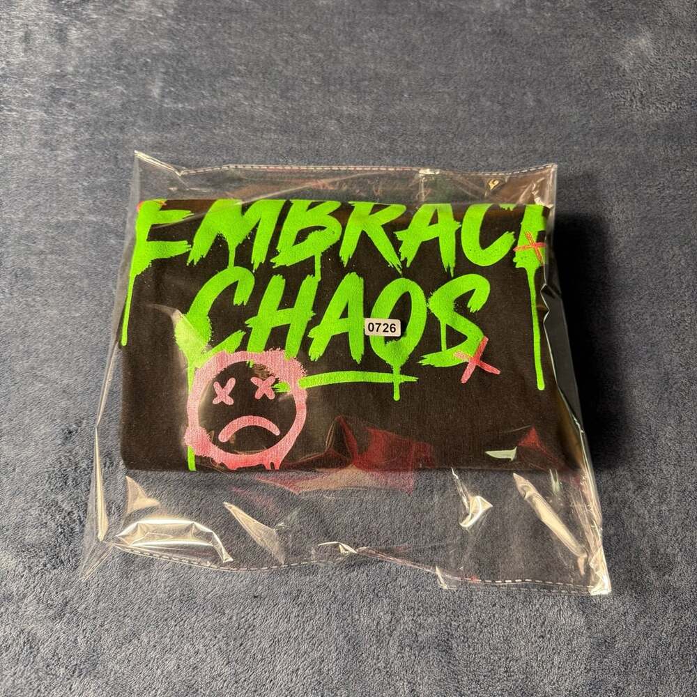 Jaqwin Embrace Chaos T-Shirt Size 14/16 Black - Picture 6 of 6